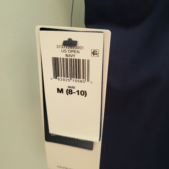 Polo Ralph Lauren Girls Polo Tennis US Open Racerback Dress Navy Blue Logo New - Picture 5 of 8